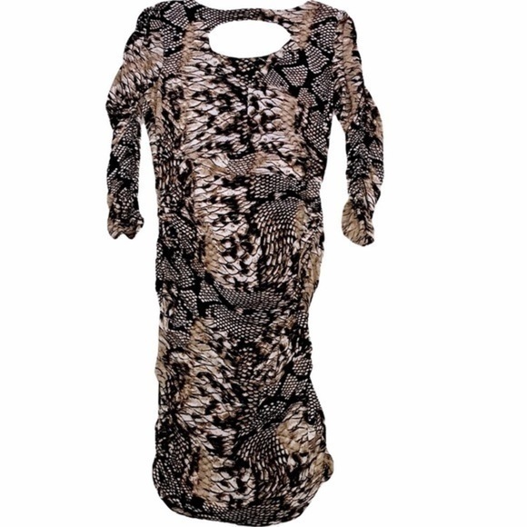 Alison Sheri Animal Print Ruched Dress - Picture 7 of 7